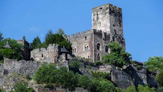 Do you love castles? Then you have to book a Rhine River Cruise. Cruising the Romantic Rhine is a great way to see these beautiful Medieval castles and vineyards. #rhinerivercruise #rhinevalley #germany #germancastles #castles